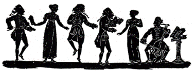 Country Dancing drawing from an 18th century broadsheet