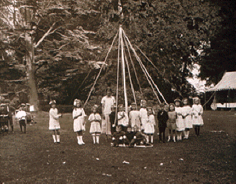 Aynho school dance maypole 1930s