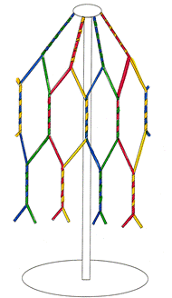 Honeycomb ribbon pattern